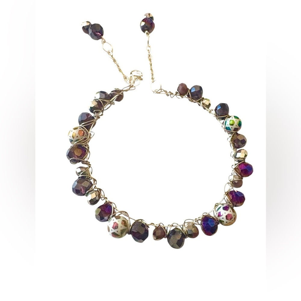 Bracelet with Austrian Crystals and Electroplated Beads - Picture 9 of 9